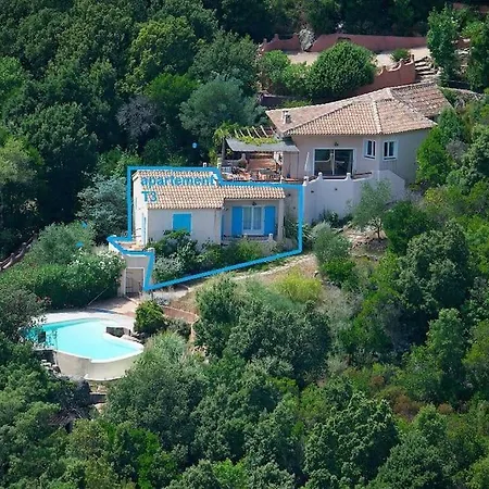 Ferienhaus T3 Independant Dans Piscine Privee Vue Panoramique Tres Calme 4personnes