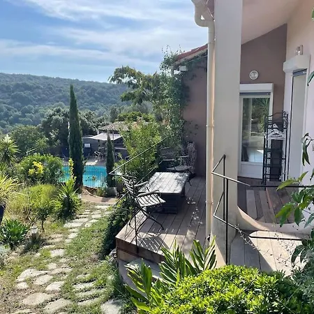 T3 Independant Dans Piscine Privee Vue Panoramique Tres Calme 4personnes Holiday home *