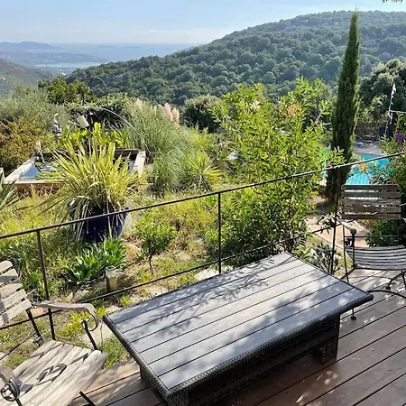 Дом отдыха T3 Independant Dans Piscine Privee Vue Panoramique Tres Calme 4personnes *